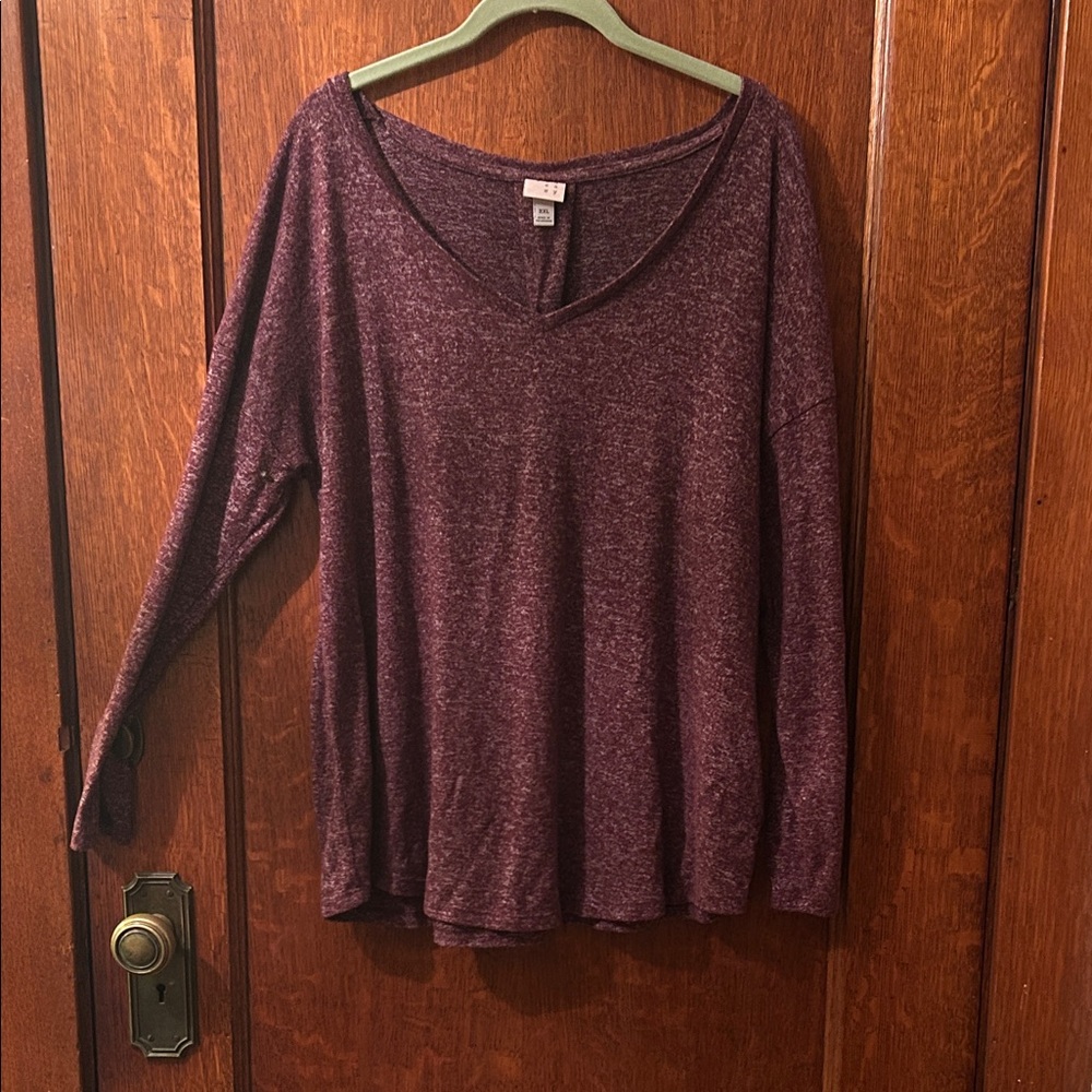 A New Day Long Sleeve V-Neck Top